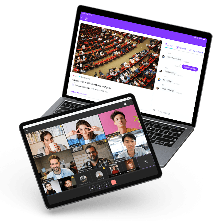 polario app - live stream + video conferences - conferences + conventions