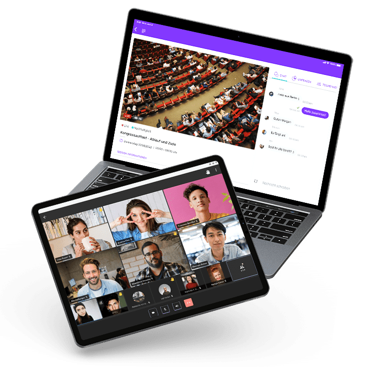 polario app - livestream + videokonferenzen - konferenzen + versammlungen