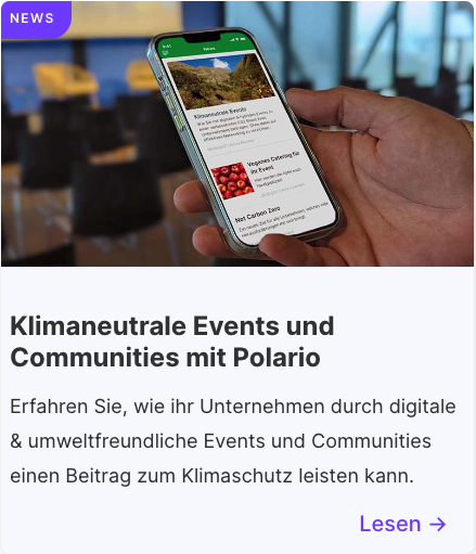 Zum Blogbeitrag "Klimaneutrale Events und Communities mit Polario"