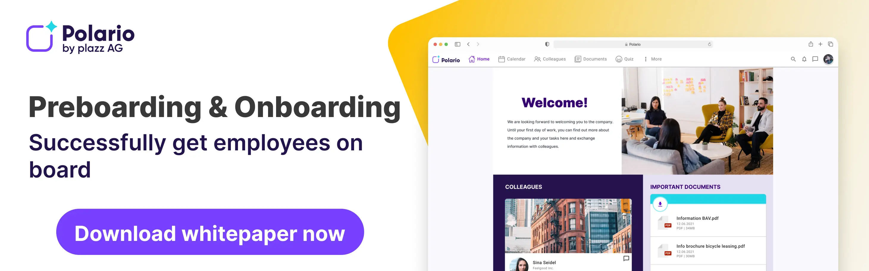 Call to Action to download the whitepaper: Preboarding & Onboarding