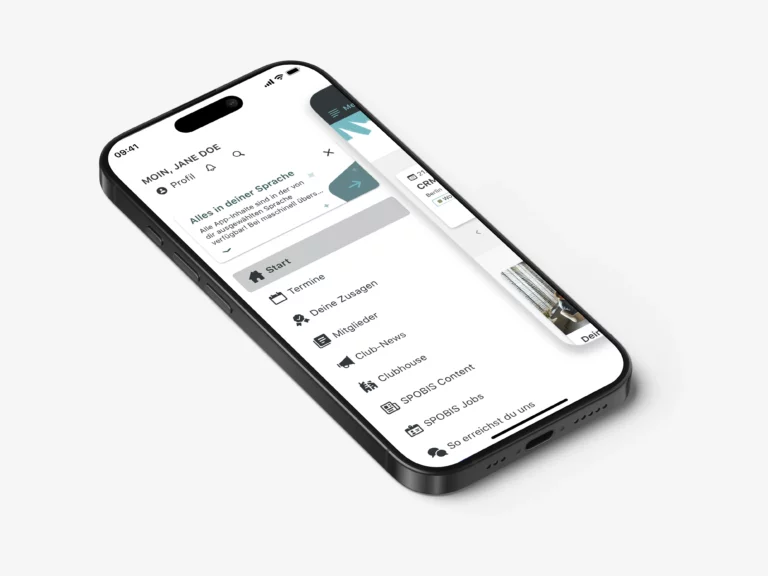 SPOBIS Club App by Polario - App Menü