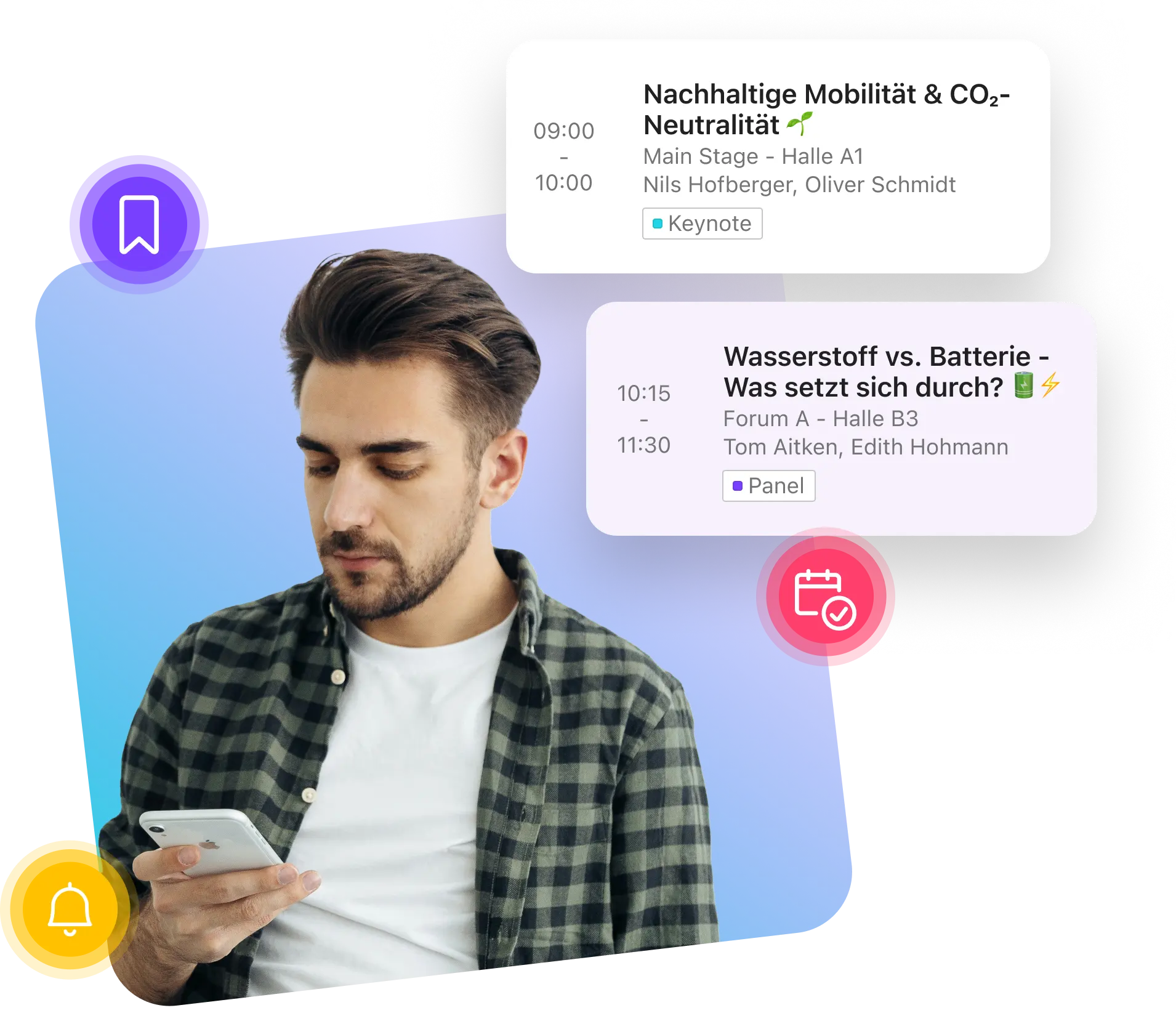 Event Agenda anschauen in der Event App für die Automobilindustrie