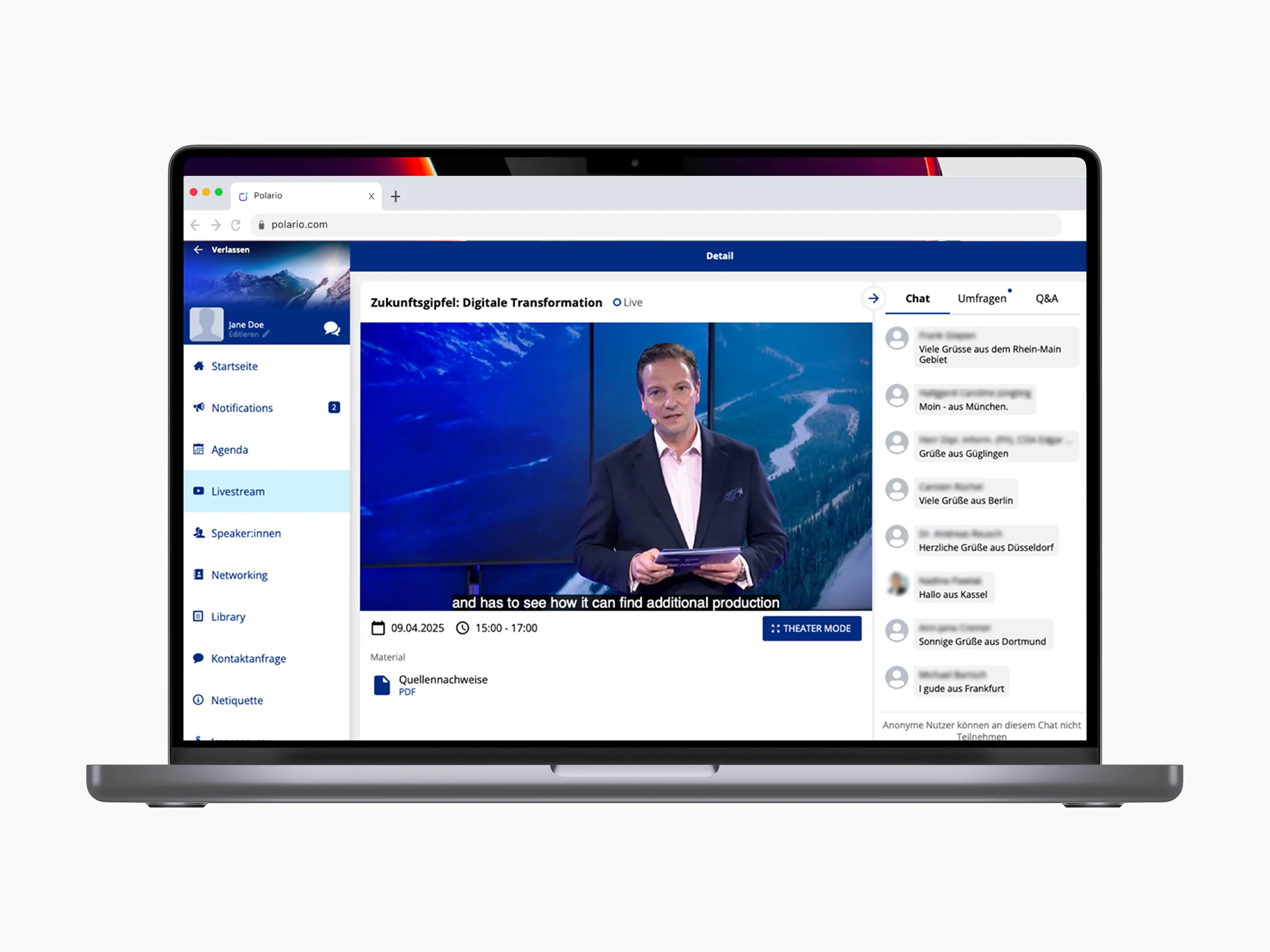 KI-Übersetzung im Livestream bei Polario